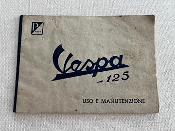 Libretto uso e manutenzione vespa 125 vna1 1958