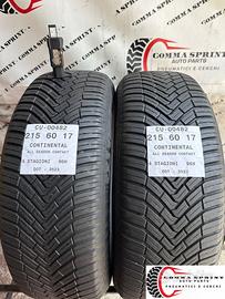 4 PNEUMATICI 215/60 R17 CONTINENTAL 4 STAGIONI 75%