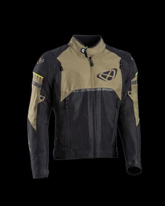 Giacca moto Ixon All Road Nero Kaki giallo