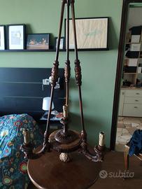 Lampadario antico in legno intagliato inizio 900