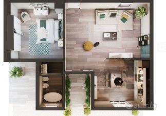 Bilocale arredato con balcone Varese