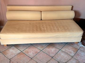 Divano Croff 3 posti cotone giallo - posto letto