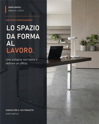 Scrivania con top wenghe da 6 cm gambe inox