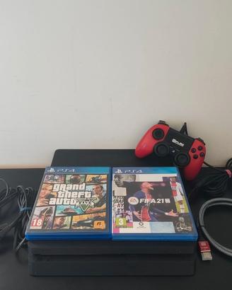 Playstation 4 SLIM + Fifa e GTA