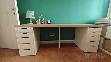 Scrivania IKEA LAGKAPTEN/ALEX 200×60 cm rovere