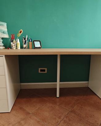 Scrivania IKEA LAGKAPTEN/ALEX 200×60 cm rovere
