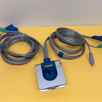KVM switch PS2 per gestire 2 PC console da unica p