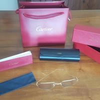 Occhiali uomo oro Cartier completi di scatola