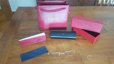 Occhiali uomo oro Cartier completi di scatola