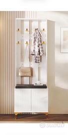 Scarpiera con panca e appendiabiti