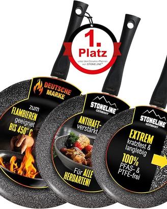 Set di Padelle in CERAMICA 3 Pezzi 20/24/28 cm, Pa