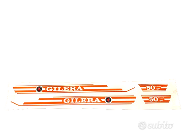 adesivi gilera trial 5v colore arancio kit 4 pz