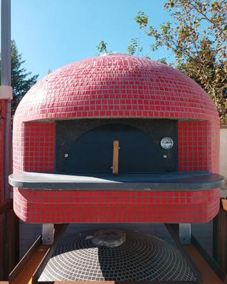FORNO PIZZA NAPOLETANO CON MOSAICO A LEGNA