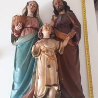 sacra famiglia statua argilla fine 800 gesù natale