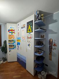 Armadio da cameretta angolare