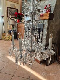 lampadario cristallo di bohemia 5 luci 