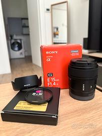 Obbiettivo  Sony E 15mm F1.4 G