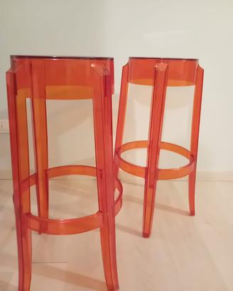 Coppia Sgabelli Kartell - modello Charles Ghost