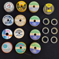 Lotto bobine filo da pesca vintage – stock