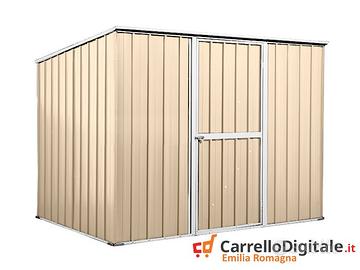 Casetta box giardino Acciaio 260x185cm beige