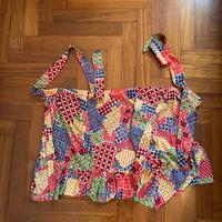 Gonnellina-pareo mare corta multicolore, taglia 38