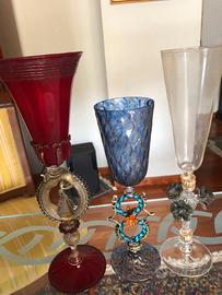 Collezione Bicchieri in vetro soffiato di Murano-