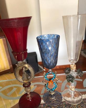Collezione Bicchieri in vetro soffiato di Murano-