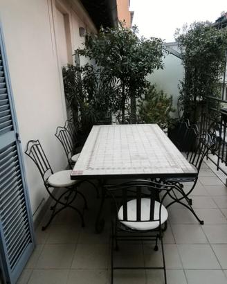 Tavolo esterno terrazzo  giardino in ferro battuto