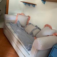 Letto sommier con letto estraibile sotto