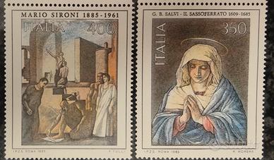 Francobolli Italia  Mario Sironi e Il Sassoferrato