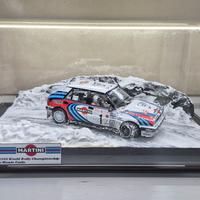 Diorama Lancia Delta Integrale 16v Montecarlo 1990