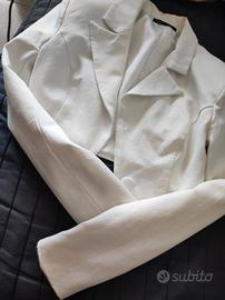 blazer corto bianco