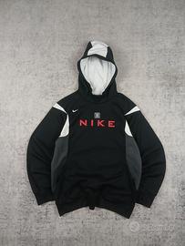 Felpa Nike Shox Vintage Y2K Nera Central Logo Boxy