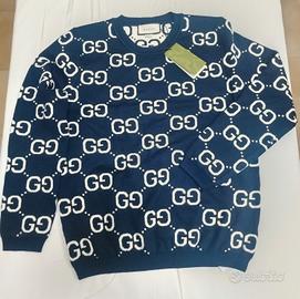 Maglione Gucci GG Blu Taglia M - Nuovissimo