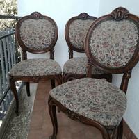 Poltroncine velluto e tessuto fiorato