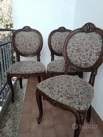 Poltroncine velluto e tessuto fiorato