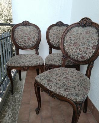 Poltroncine velluto e tessuto fiorato