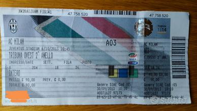Biglietto Juventus - Milan del 06/10/2013 Tribuna