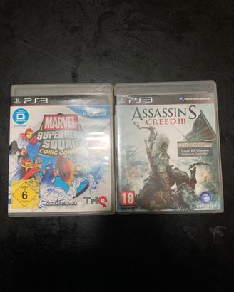 Giochi PS3: Marvel e Assinsin’s Creed