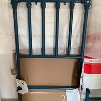 Letto matrimoniale in ottone stile liberty