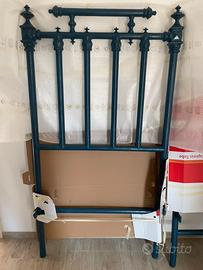 Letto matrimoniale in ottone stile liberty