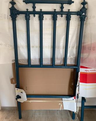 Letto matrimoniale in ottone stile liberty