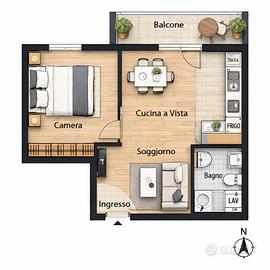 Bilocale libero da subito - Borgo Roma