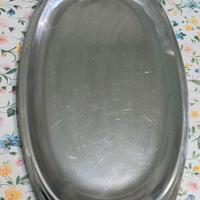 Vassoio ovale in  acciaio per pesce