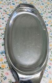 Vassoio ovale in  acciaio per pesce