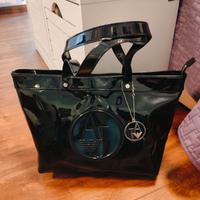 Borsa vernice nera Armani Jeans