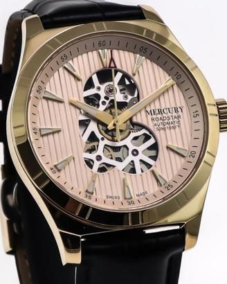 Mercury Roadstar Skeleton Automatic Swiss Watch - 