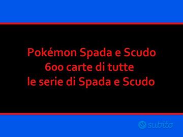 Pokémon GCC: 600 carte Spada e Scudo, rare normali
