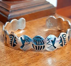 bracciale uomo navajo nativi americani argento 925