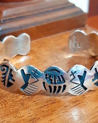 bracciale uomo navajo nativi americani argento 925